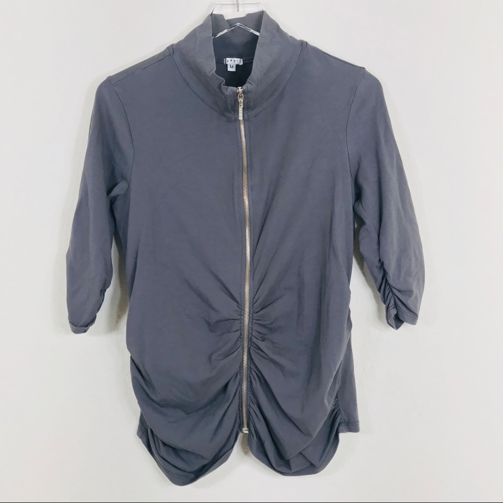 yogi Zipper-Front 3/4 Sleeve Jacket